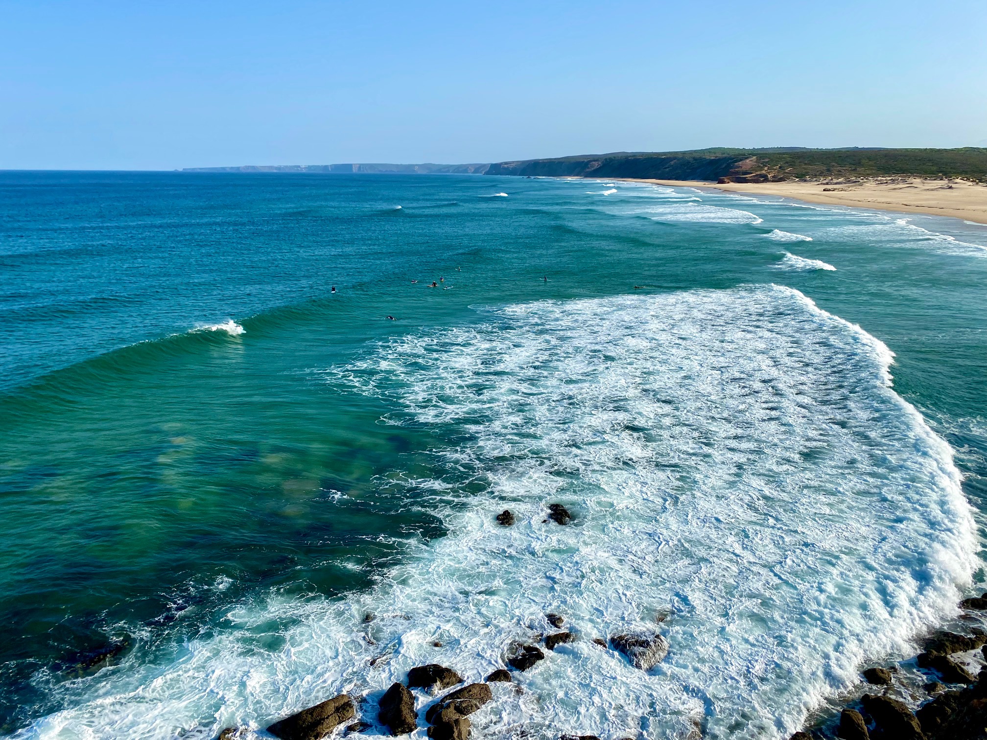 Lagos, Faro, Portugal – Day 14 (Surfing Praia do Bordiera, Andy & Joey Visiting)