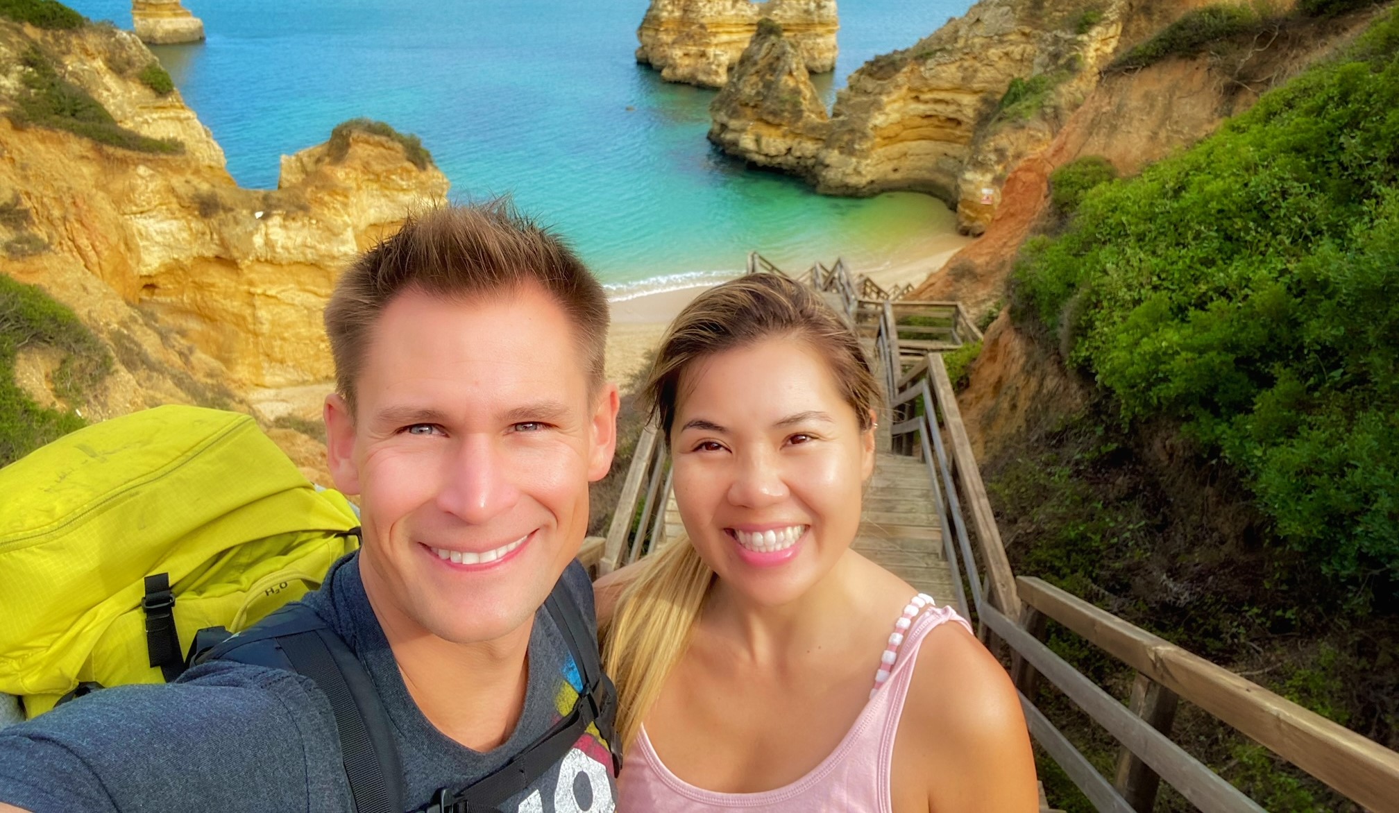 Lagos, Portugal – Day 55 (Morning Workout, Daily News, Dog Training Videos, Praia do Camilo – Secret Beach, and Spaghetti for Dinner)
