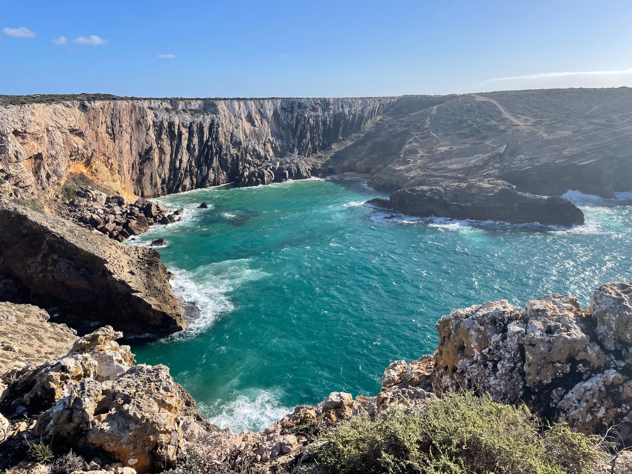 Lagos, Portugal – Day 68 (Surfing Tonel and Bi Hiking in Sagres)
