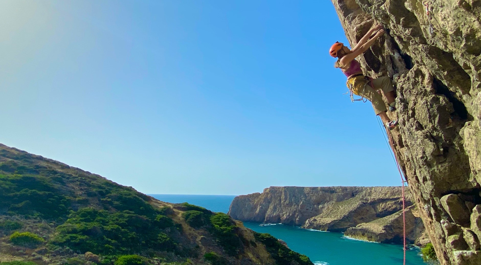 Rock Climbing in the Algarve Region of Portugal